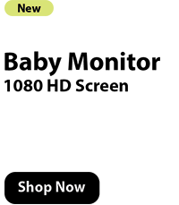 Ayeeb Baby Monitor Banner – 1080 HD Screen with Shop Now CTA