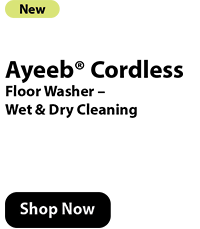 Ayeeb cordless floor washer with rotating scrub brush and water suction